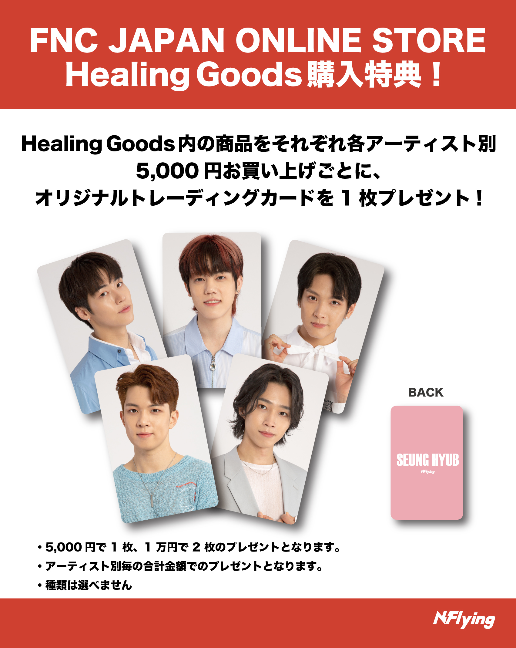 FNC JAPAN ONLINE STORE にてN.Flying「Healing Goods」 販売決定