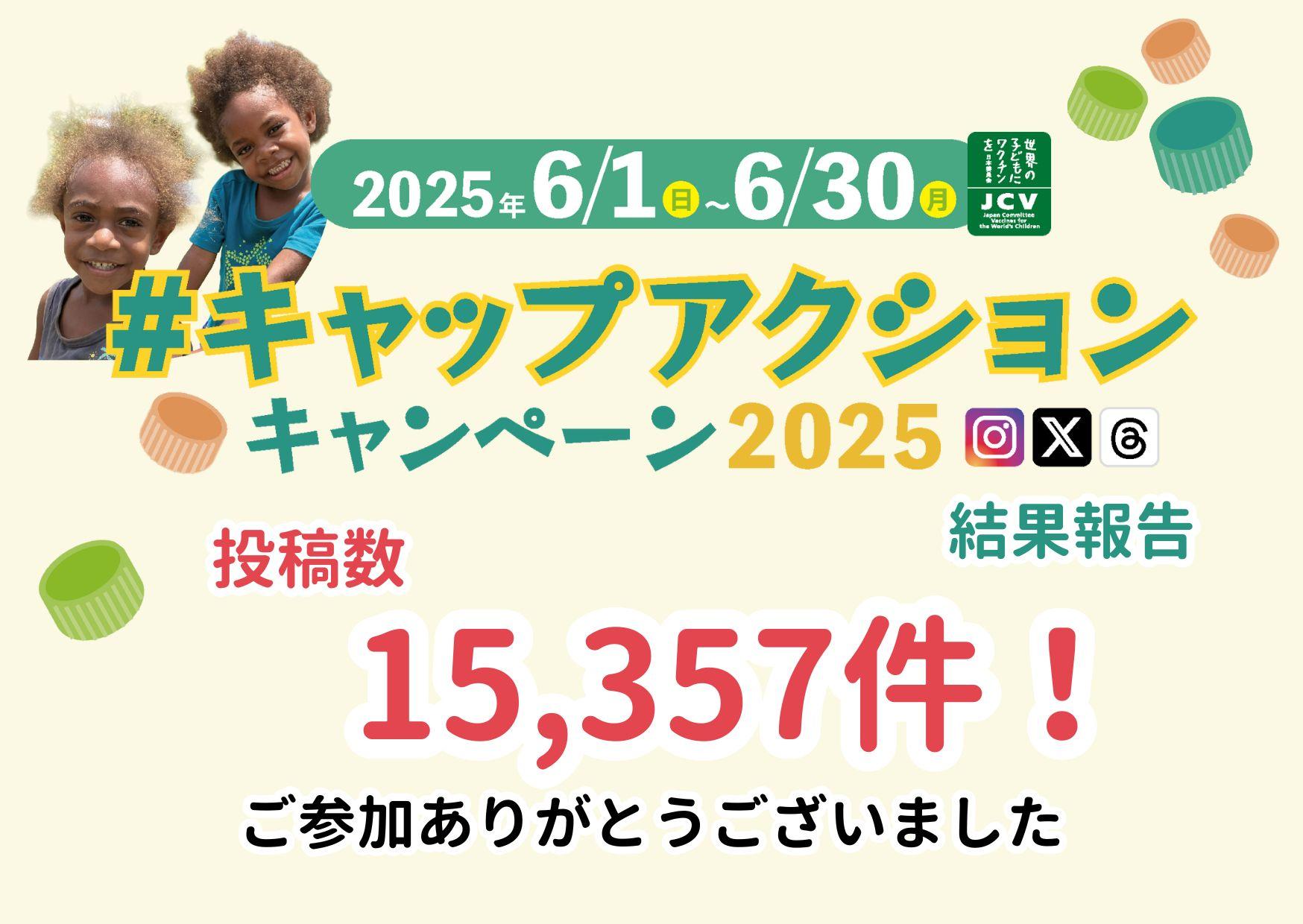 「#キャップアクションキャンペーン結果報告」 投稿数は昨年から約4,000件増となる15,357件!