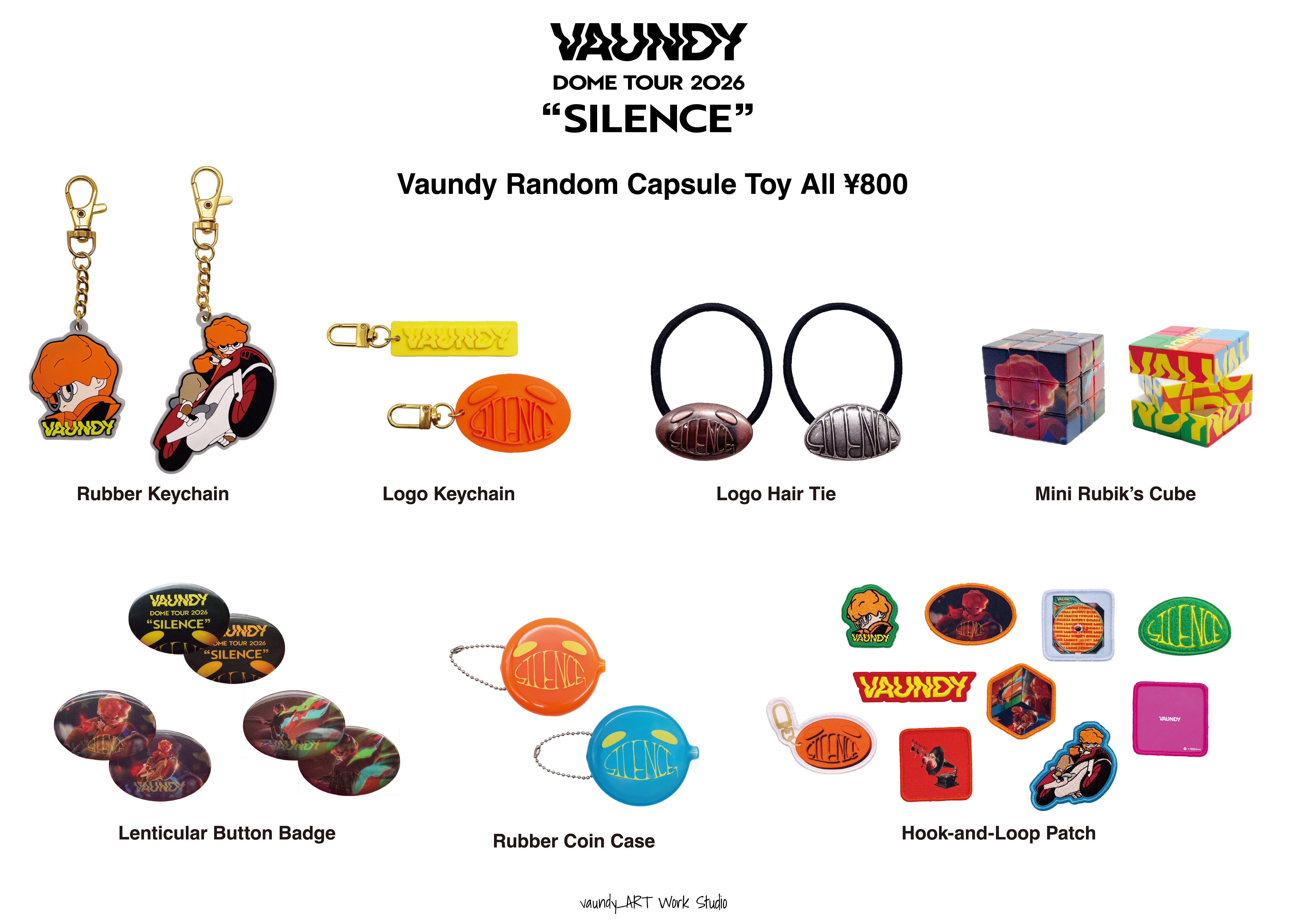 Vaundy DOME TOUR 2026 “SILENCE” グッズ公開！