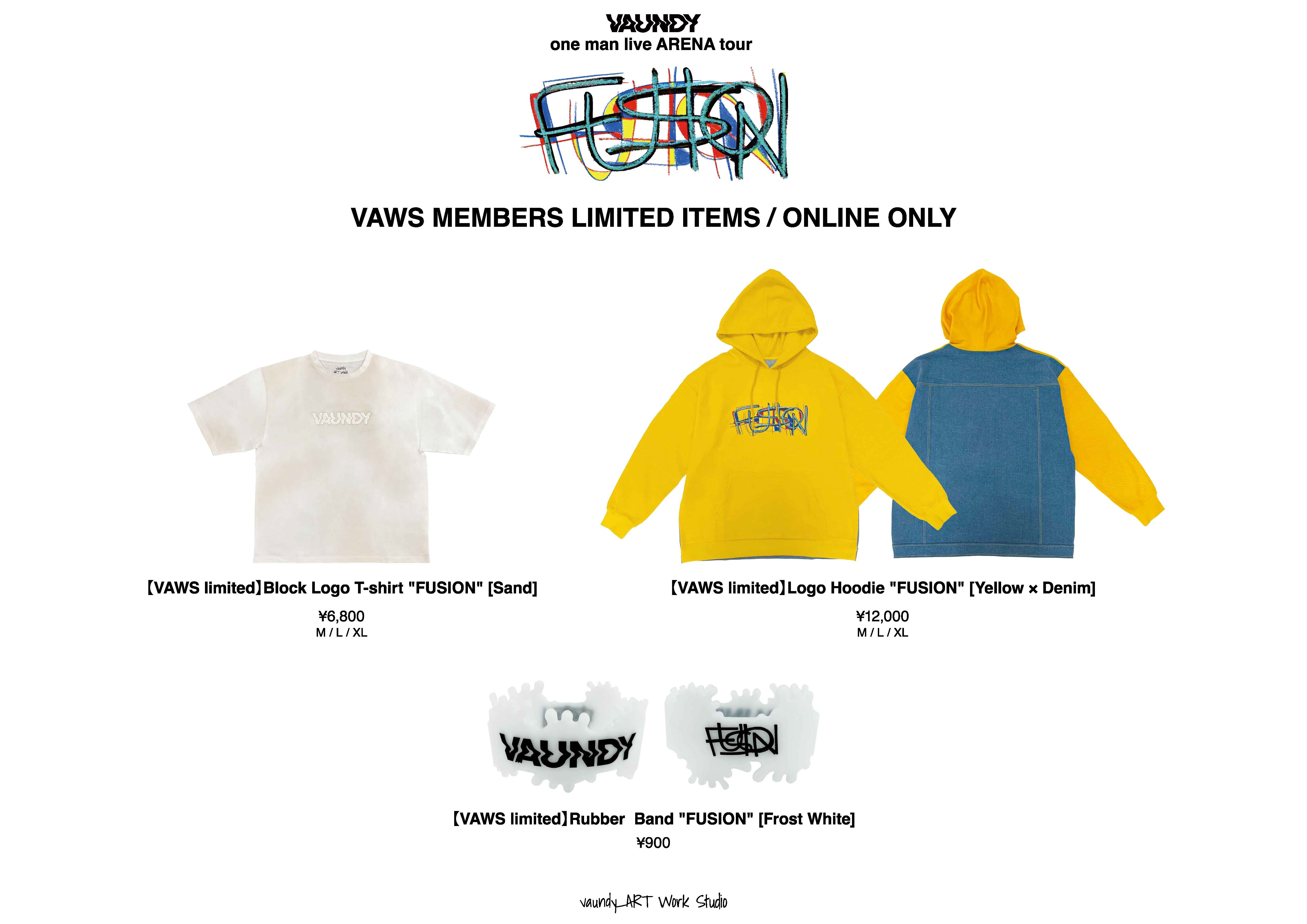 【3月公演グッズ販売情報更新】Vaundy one man live ARENA tour “FUSION” グッズ公開！